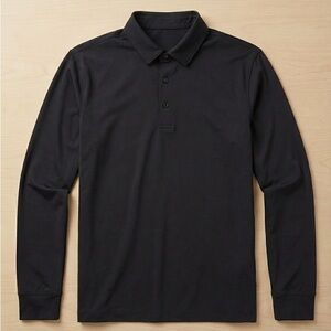 Lululemon Men's Black Long Sleeve Button-Up Shirt